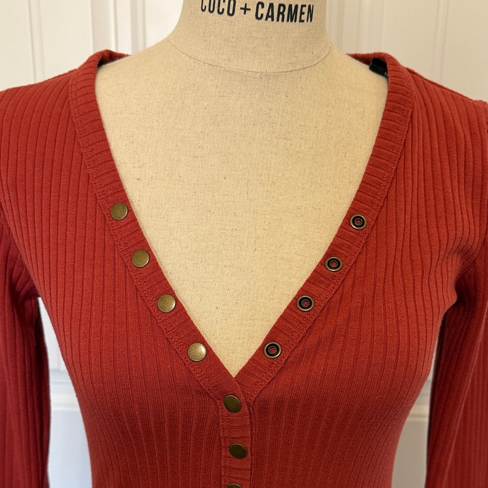 Forever 21 Rust Long Sleeve Dress - Picture 4 of 9
